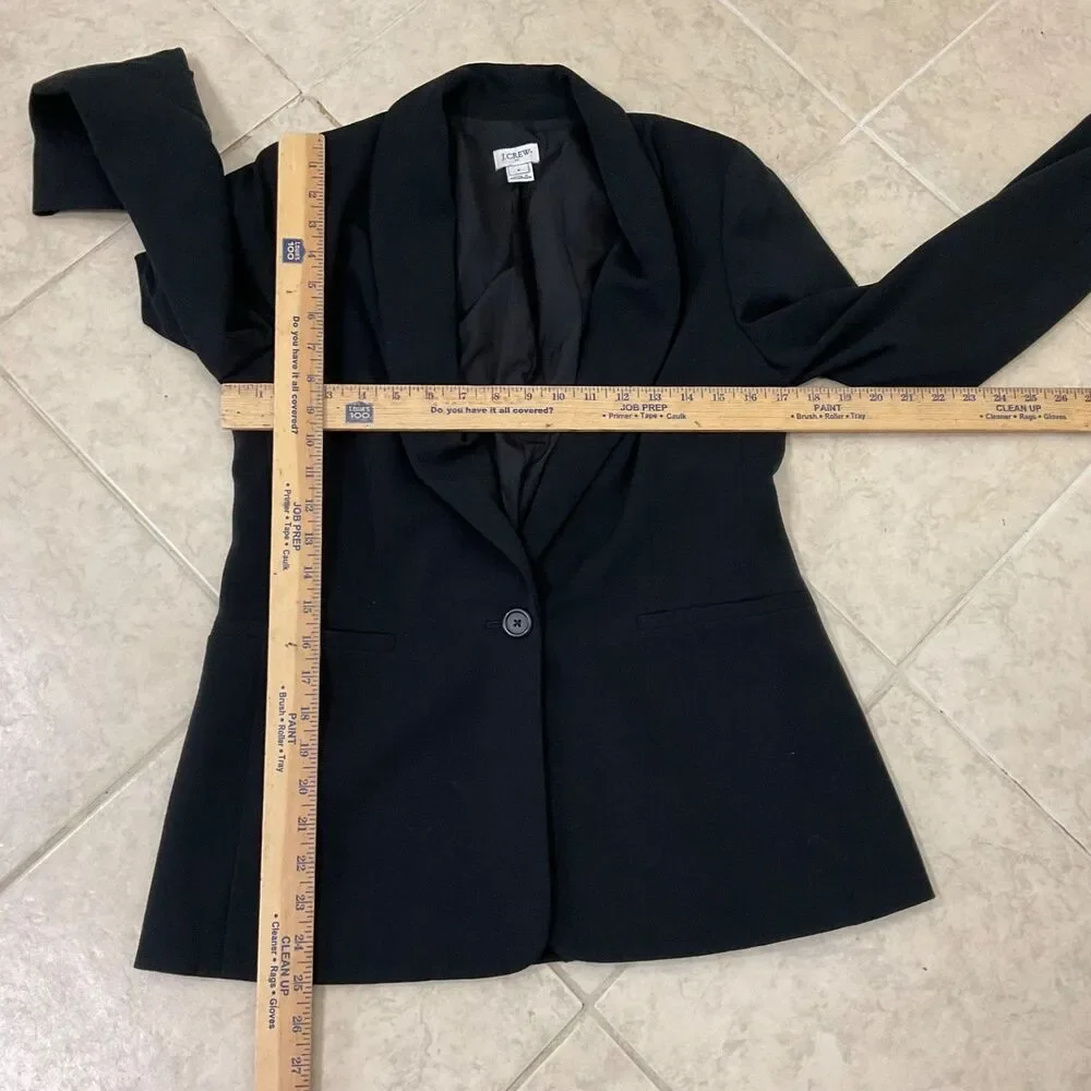 J. Crew Classic Blazer Women's size 6 Black One Button Work Career